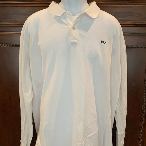 Vineyard Vines XXL White Long Sleeve Polo - Picture 1 of 2